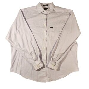 Vintage Faconnable Shirt Mens‎ XL Purple 100% Cotton Button Front Made USA